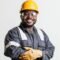 an-african-american-man-in-a-hard-hat-and-gloves-photo